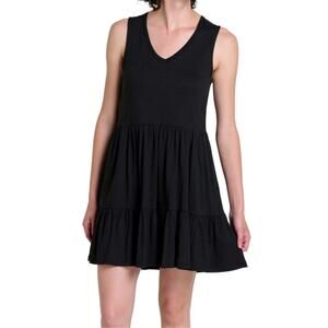 Toad & Co Women's Marley Sleeveless Tired Dress Medium Black